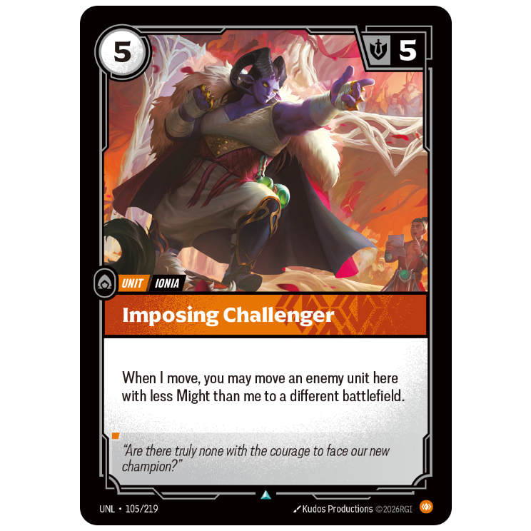Riftbound TCG - Imposing Challenger | Unleashed 105/219