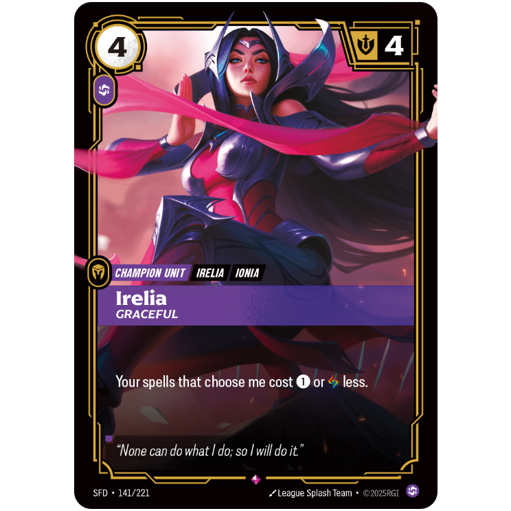 Irelia Graceful - Riftbound Spiritforged #141