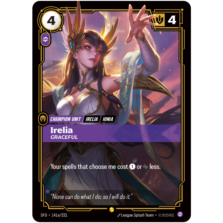 Irelia Graceful - Riftbound Spiritforged #141a