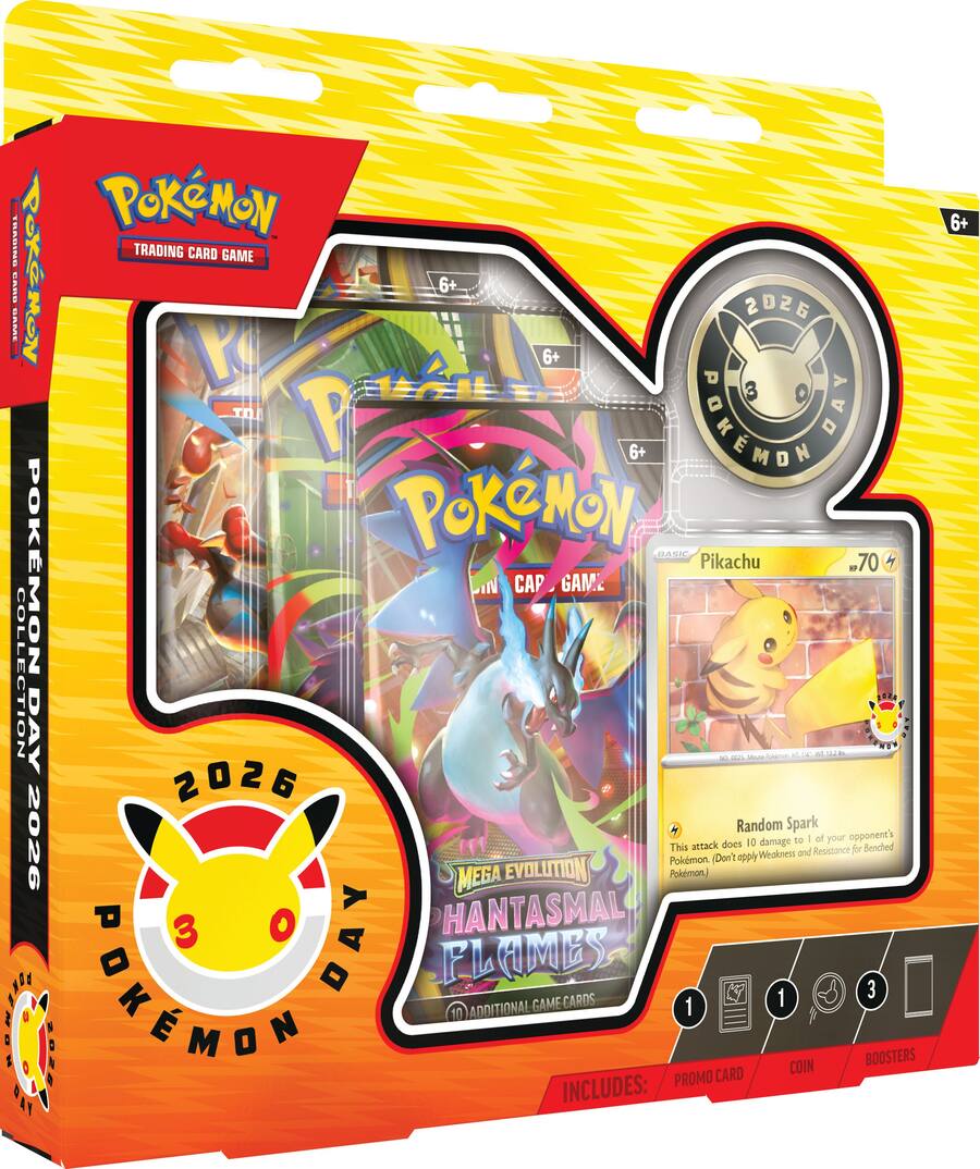 Pokémon TCG Pokémon Day 2026 Collection — 30th anniversary Pikachu promo and coin, sealed