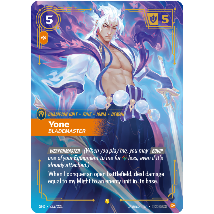 Yone Blademaster - Riftbound Spiritforged #233