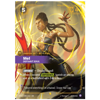 Riftbound TCG - Mel, Defiant Soul (Foil, Overnumber) | Vendetta 188/166
