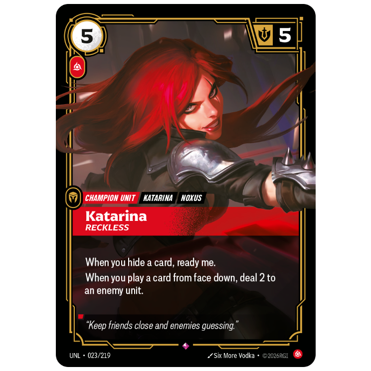 Riftbound TCG - Katarina, Reckless | Unleashed 023/219