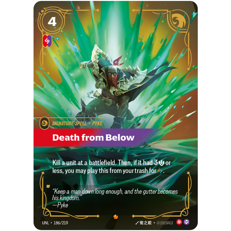 Riftbound TCG - Death from Below | Unleashed 186/219