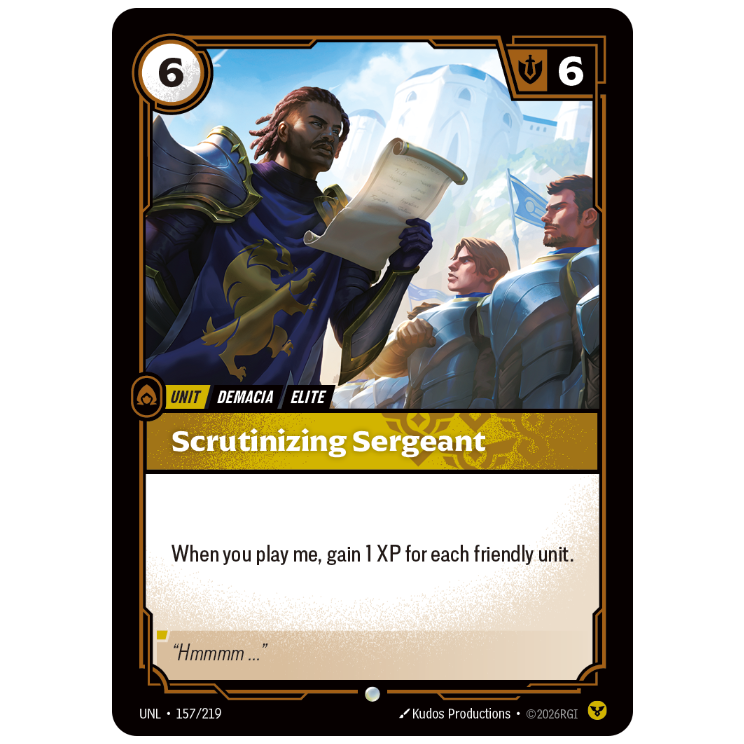 Riftbound TCG - Scrutinizing Sergeant | Unleashed 157/219