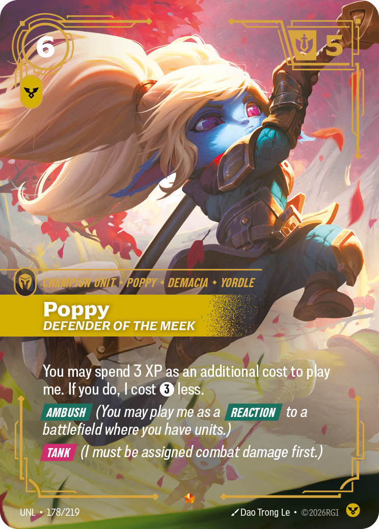 Riftbound TCG - Poppy, Defender of the Meek | Unleashed 178/219