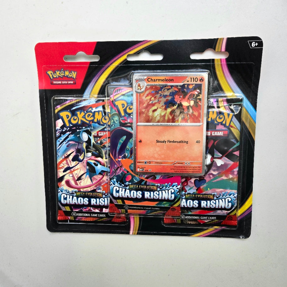 Pokémon TCG – Mega Evolution: Chaos Rising 3-Pack Blister