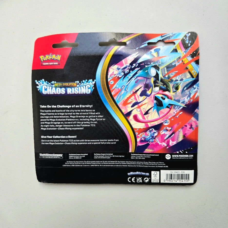 Pokémon TCG – Mega Evolution: Chaos Rising 3-Pack Blister