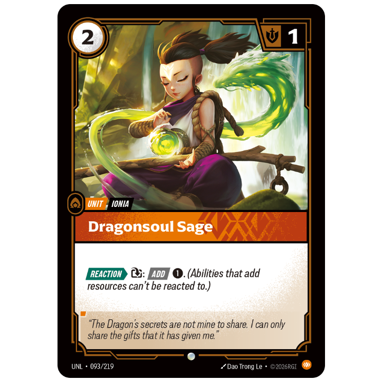 Riftbound TCG - Dragonsoul Sage | Unleashed 093/219
