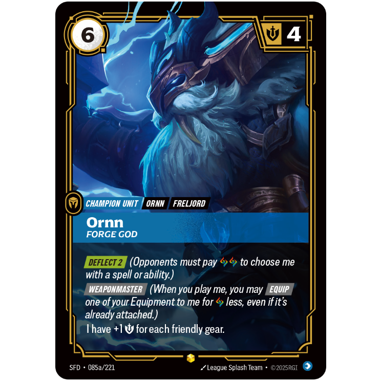 Ornn Forge God - Riftbound Spiritforged #85a