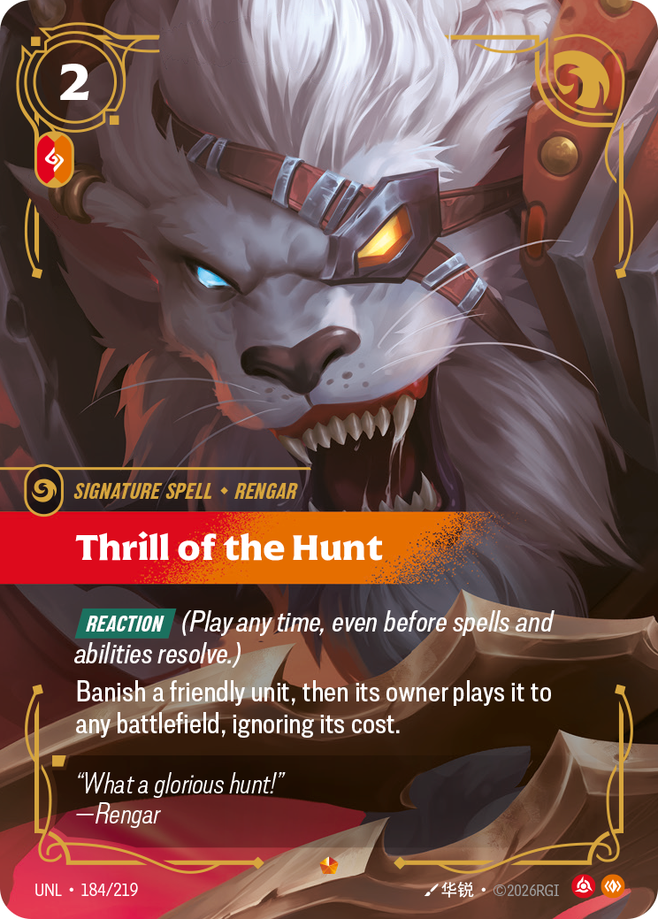 Riftbound TCG - Thrill of the Hunt | Unleashed 184/219