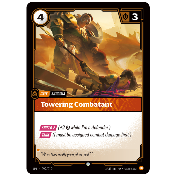 Riftbound TCG - Towering Combatant | Unleashed 099/219
