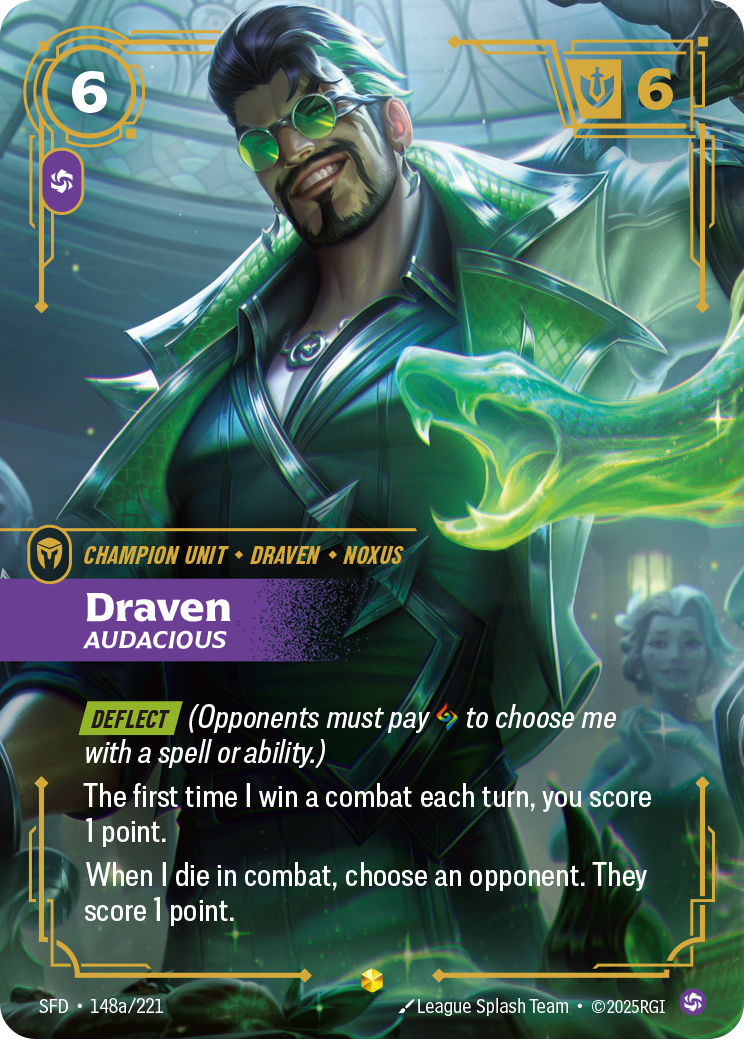 Draven Audacious - Riftbound Spiritforged #148a