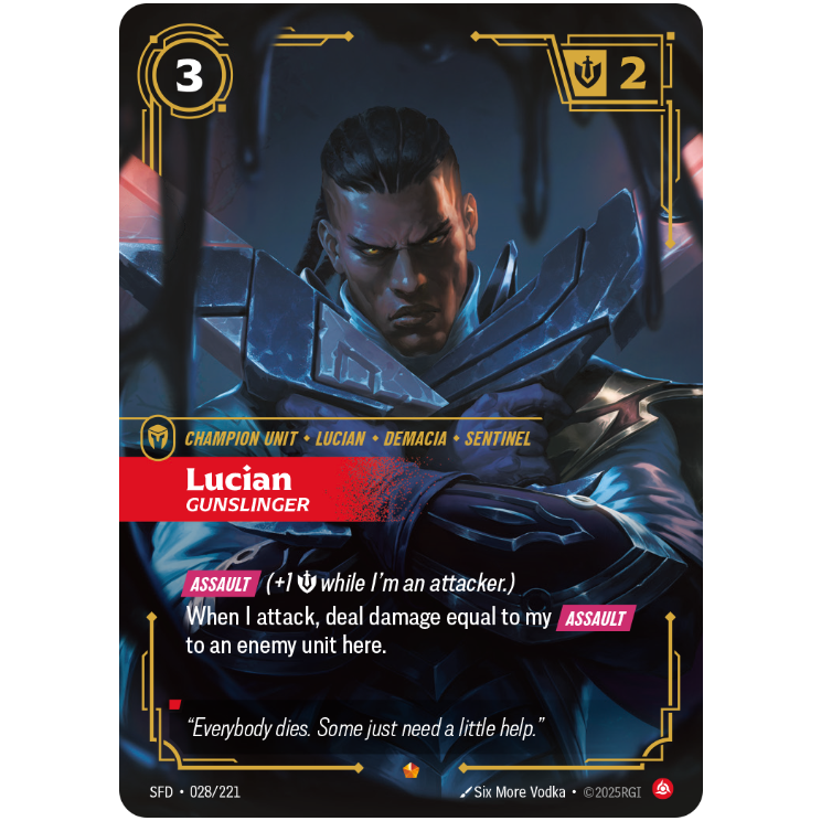 Lucian Gunslinger - Riftbound Spiritforged #28