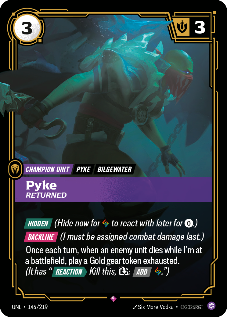 Riftbound TCG - Pyke, Returned | Unleashed 145/219