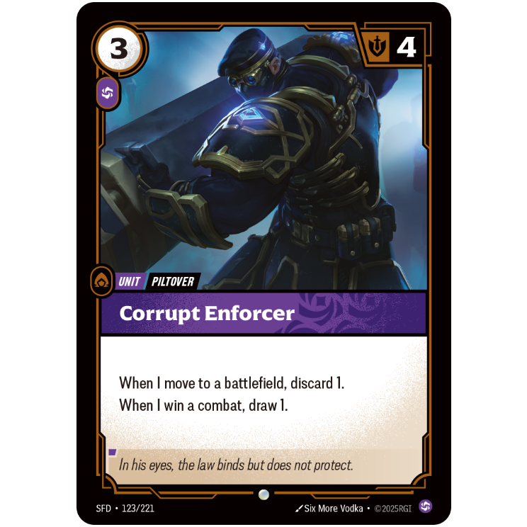 Corrupt Enforcer - Riftbound Spiritforged #123