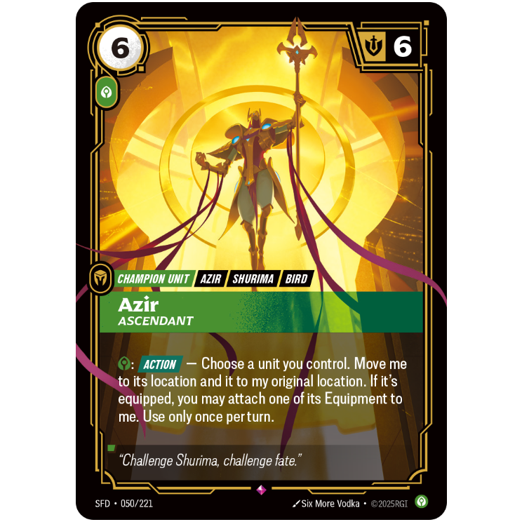 Azir Ascendant - Riftbound Spiritforged #50