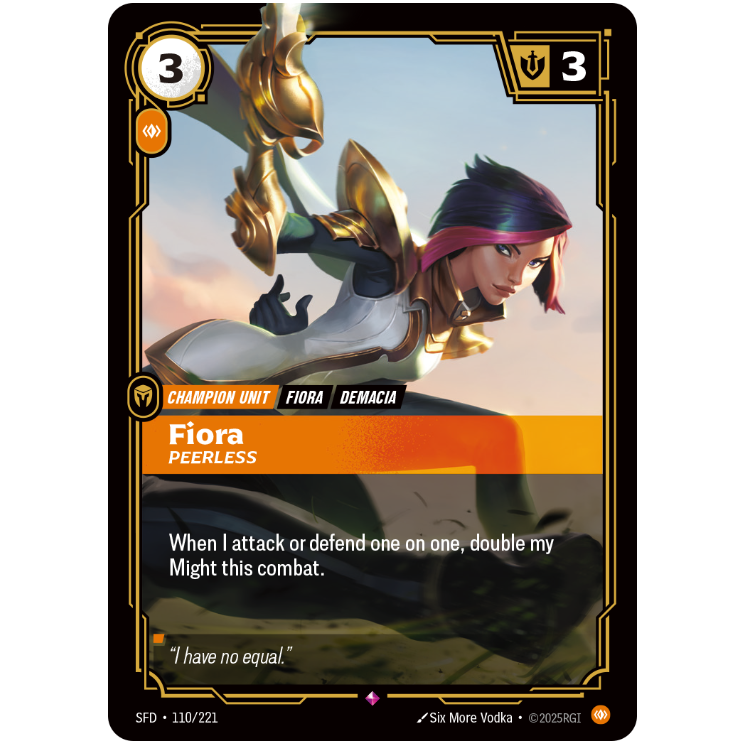 Fiora Peerless - Riftbound Spiritforged #110