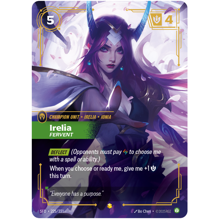 Irelia Fervent - Riftbound Spiritforged #225