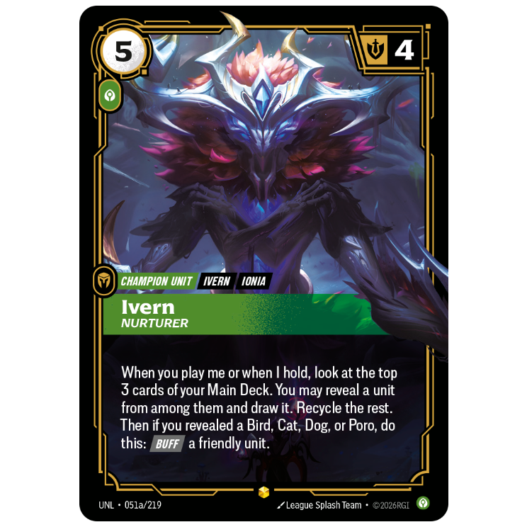 Riftbound TCG - Ivern, Nurturer | Unleashed 051a/219