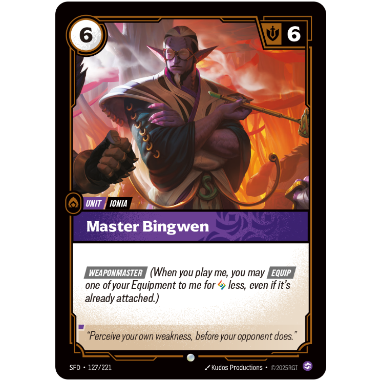 Master Bingwen - Riftbound Spiritforged #127