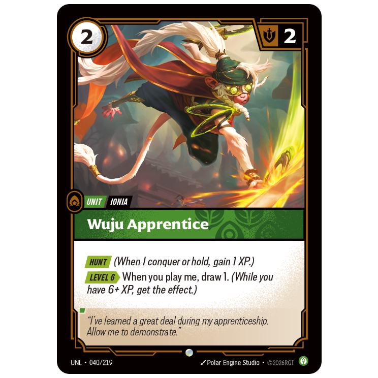 Riftbound TCG - Wuju Apprentice | Unleashed 040/219