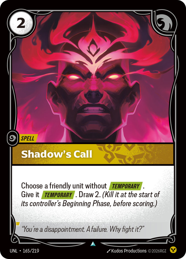 Riftbound TCG - Shadows Call | Unleashed 165/219