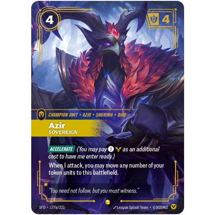 Azir Sovereign - Riftbound Spiritforged #177a