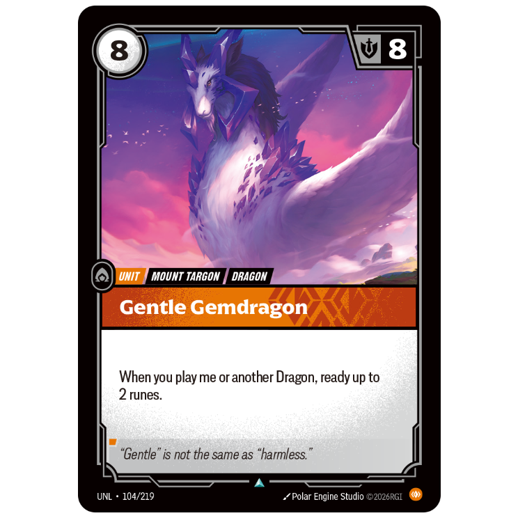 Riftbound TCG - Gentle Gemdragon | Unleashed 104/219