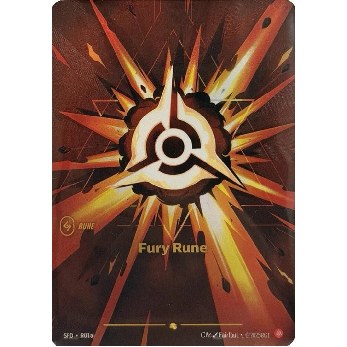 Riftbound: Spiritforged — Fury Rune (Alternate Art) [R01a] Foil Showcase