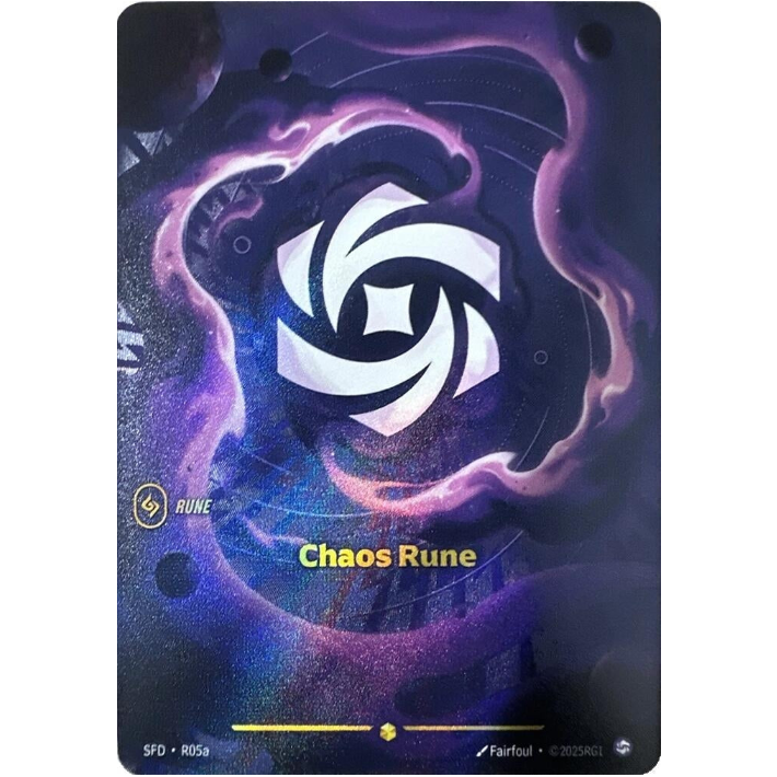 Riftbound: Spiritforged — Chaos Rune (Alternate Art) [R05a] Foil Showcase