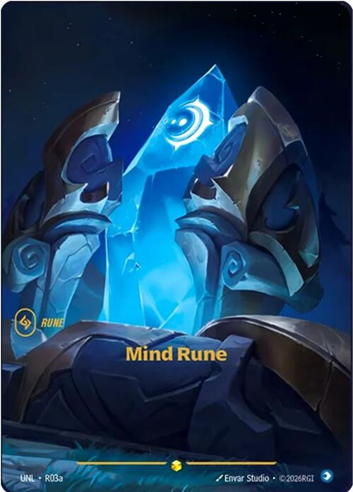 Riftbound Unleashed Mind Rune Alternate Art R03a Foil