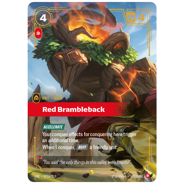 Riftbound TCG - Red Brambleback | Unleashed 029a/219