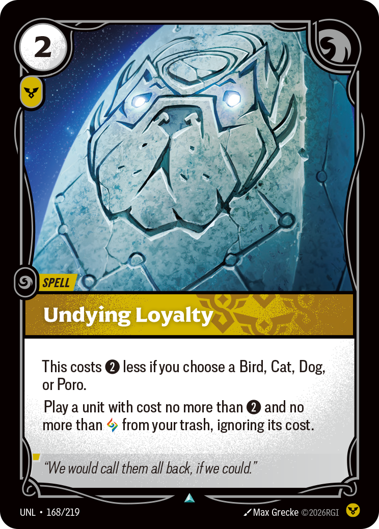 Riftbound TCG - Undying Loyalty | Unleashed 168/219
