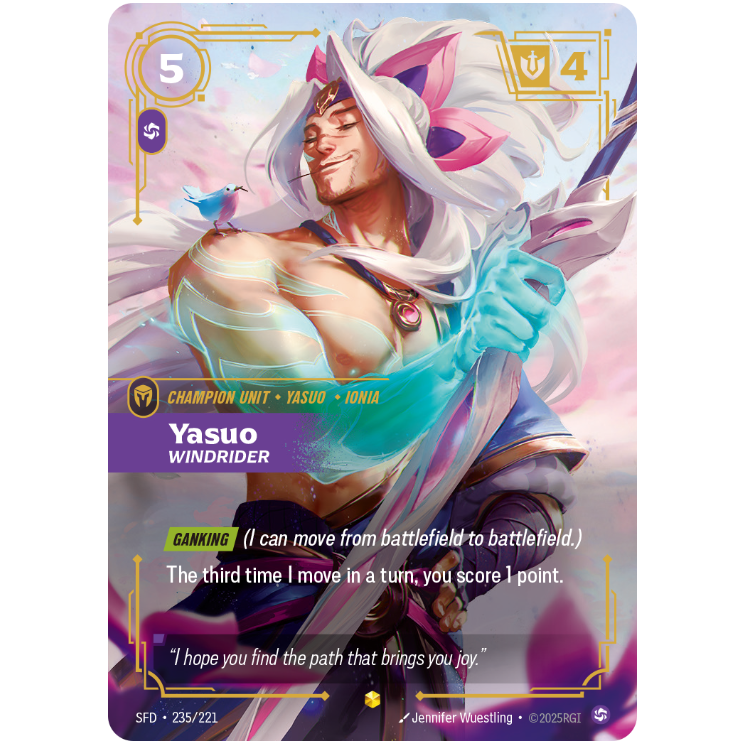 Yasuo Windrider - Riftbound Spiritforged #235