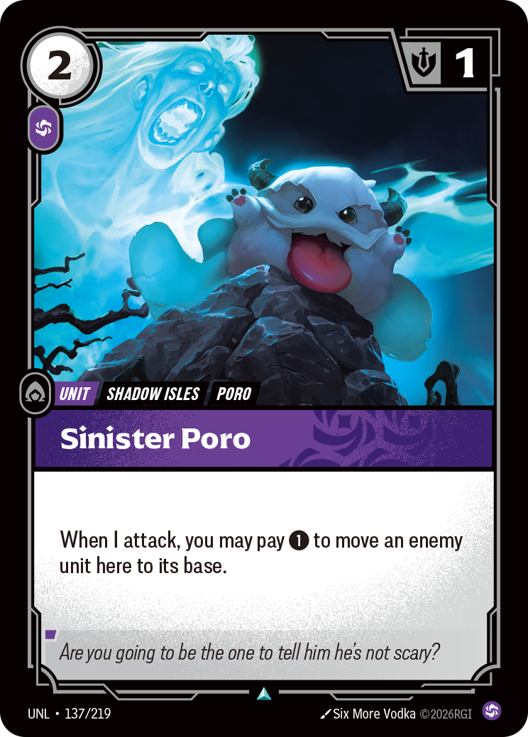 Riftbound TCG - Sinister Poro | Unleashed 137/219