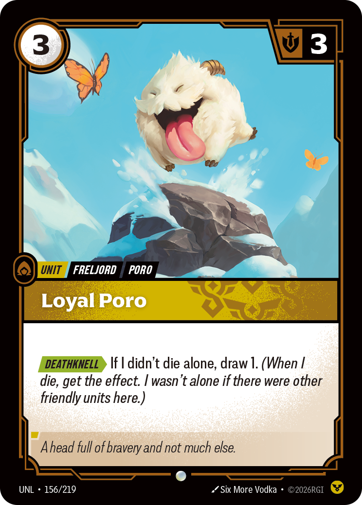 Riftbound TCG - Loyal Poro | Unleashed 156/219
