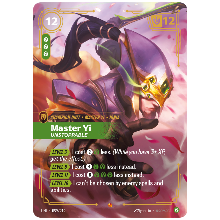 Riftbound TCG - Master Yi, Unstoppable | Unleashed 059/219
