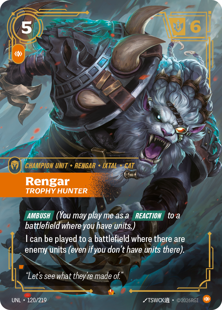 Riftbound TCG - Rengar, Trophy Hunter | Unleashed 120/219