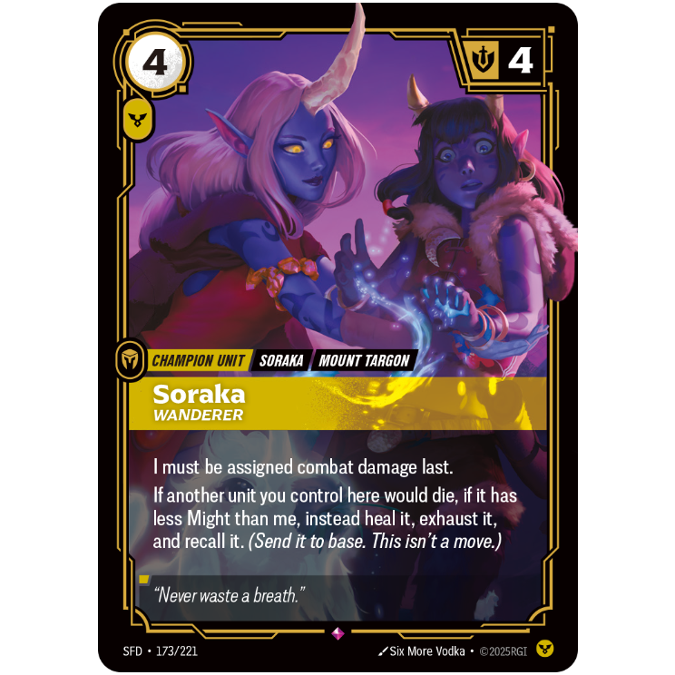 Soraka Wanderer - Riftbound Spiritforged #173
