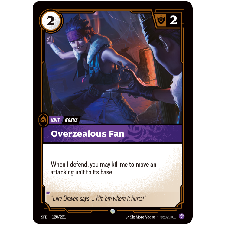 Overzealous Fan - Riftbound Spiritforged #128