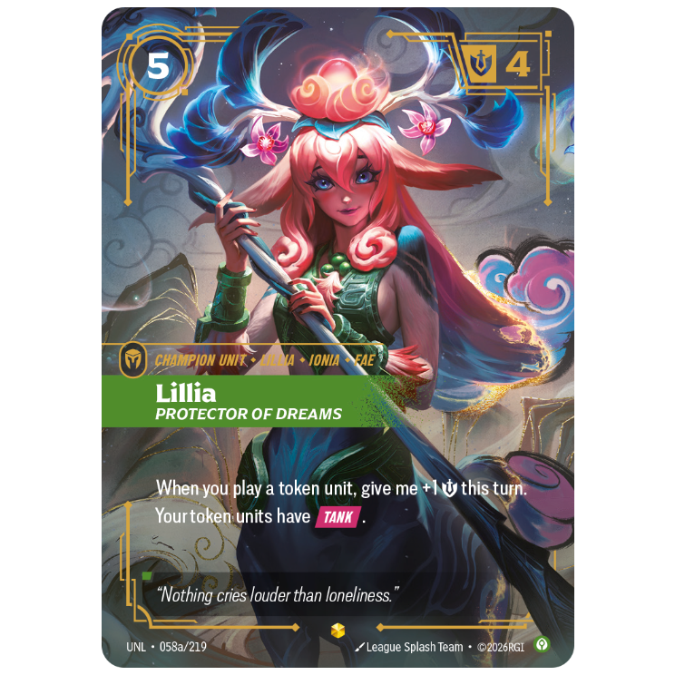 Riftbound TCG - Lillia, Protector of Dreams | Unleashed 058a/219