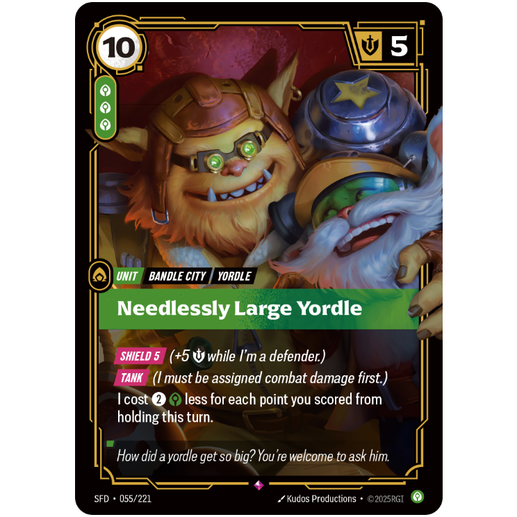 Needlessly Large Yordle - Riftbound Spiritforged #55