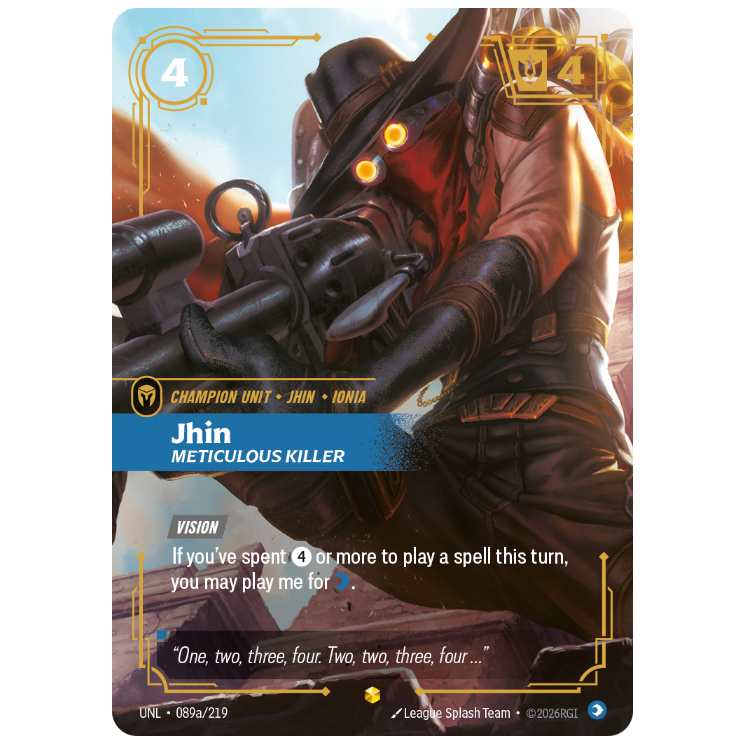 Riftbound TCG - Jhin, Meticulous Killer | Unleashed 089a/219