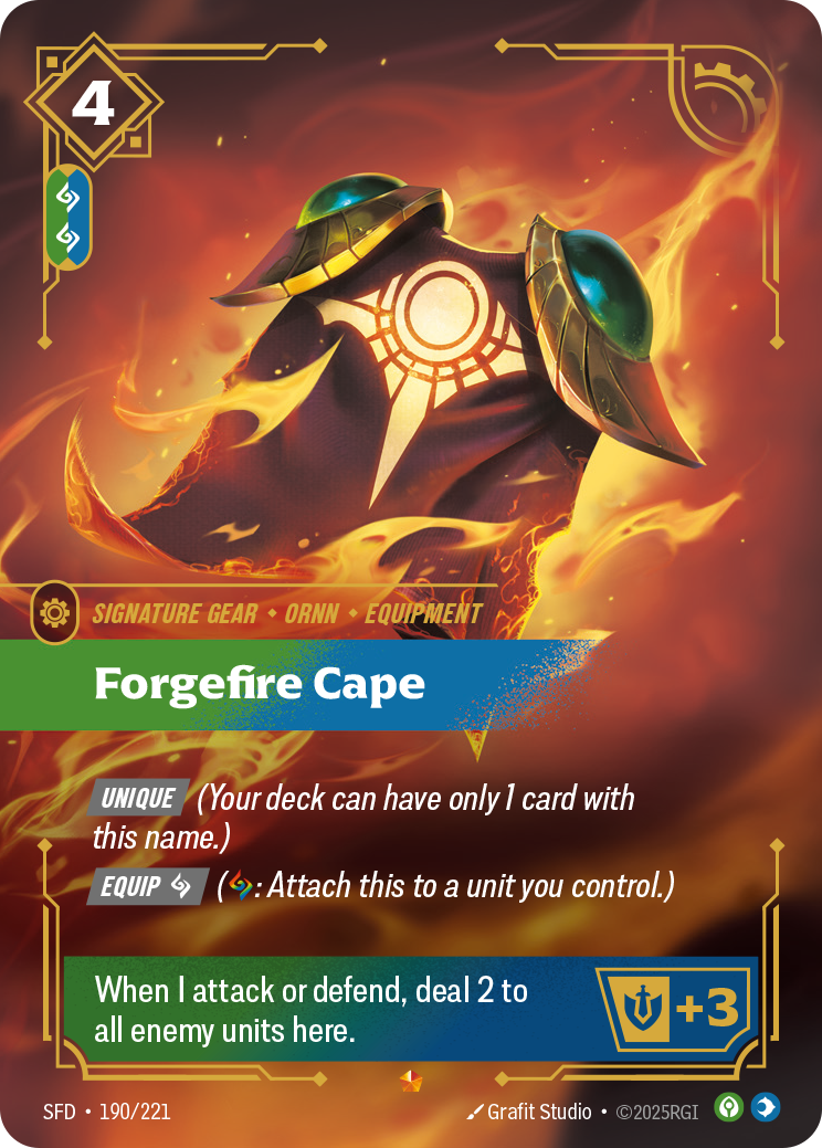 Forgefire Cape - Riftbound Spiritforged #190