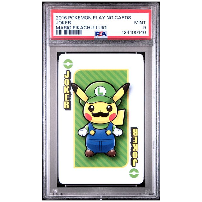 Pokémon Playing Cards – Joker (Mario Pikachu-Luigi) | 2016 PSA 9