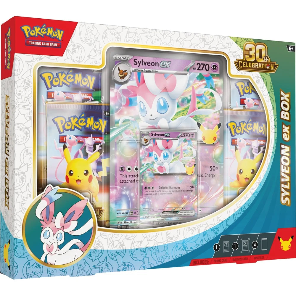 Pokémon TCG: 30th Celebration – Pokémon ex Box (Sylveon or Greninja)