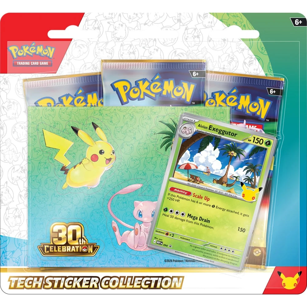 Pokémon TCG: 30th Celebration – Tech Sticker Collection (Assorted)