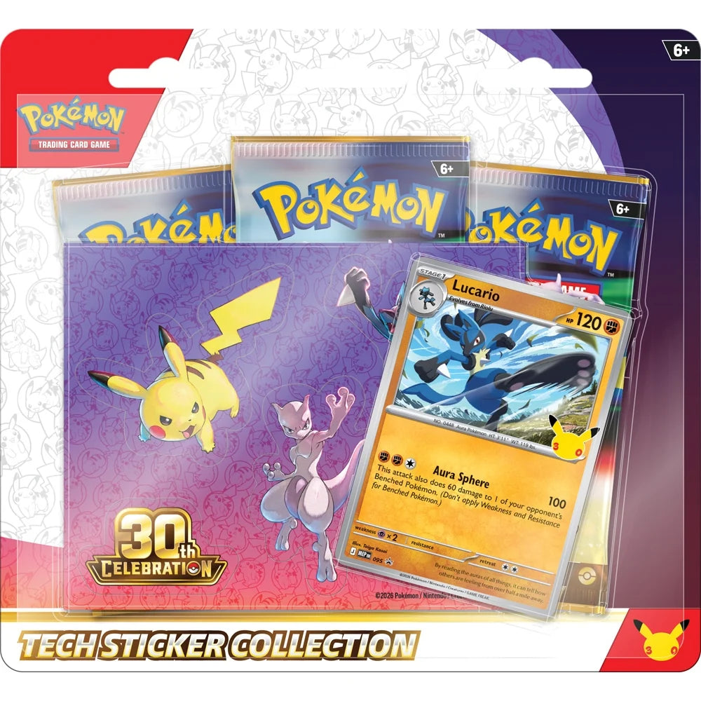 Pokémon TCG: 30th Celebration – Tech Sticker Collection (Assorted)