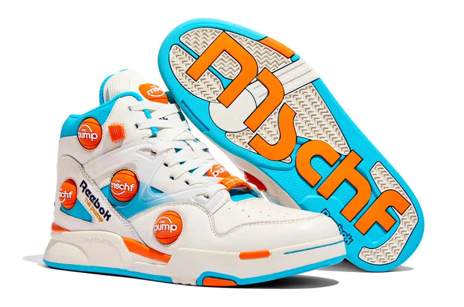 Reebok x MSCHF Pump Omni Zone IX Men’s US – Multi Pump White Orange Blue – New